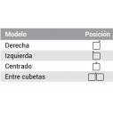 - Agujero para grifo en fregaderos Distform