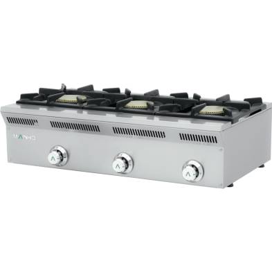 Mainho- Cocina 3 Fuegos a Gas Serie Eco-Line 900x500x240h mm MAINHO ELE-93G