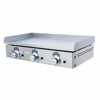 Mainho- Plancha a Gas Acero Rectificado Lisa Serie Novo-Snack 800x440x180h mm MAINHO NS-80N