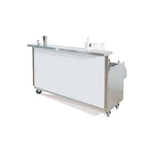 Eratos- Kit Barra y soporte con guias y panel decoratrivo blanco para Mueble coctelero ERATOS