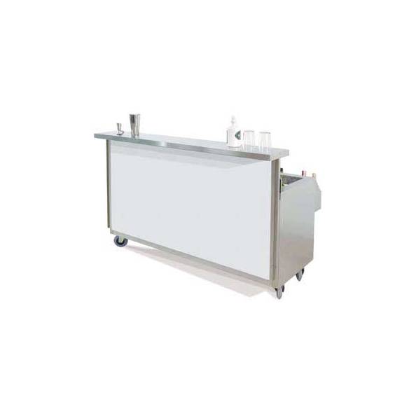 Eratos- Kit Barra y soporte con guias y panel decoratrivo blanco para Mueble coctelero ERATOS