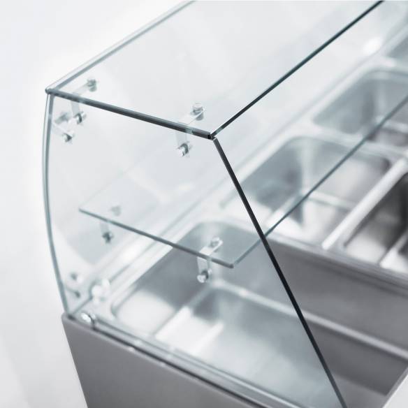 EUROFRED- Bajomostrador refrigerado preparación de ensaladas de 3 puertas CRQ 93A