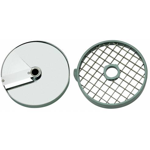 Discos de corte macedonia 5x5x5 mm. (Disco rejilla+disco rebanador) Ref. 28110 para Corta-Hortalizas y Combi Robot-Coupe-Z036...