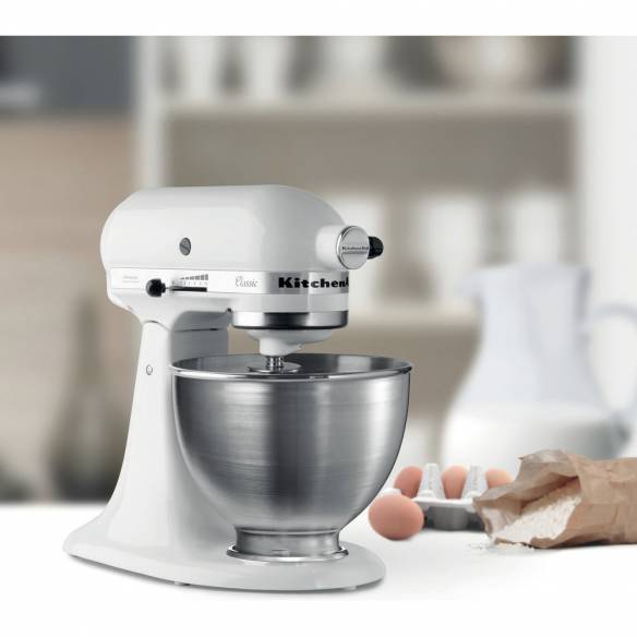 Robot Amasadora Kitchenaid Classic 4,28L Blanco 5K45SSEWH-Z0945K45SSEWH