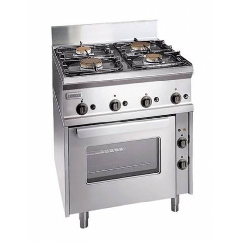 Cocina profesional a gas 4 quemadores con horno eléctrico ZANUSSI SCFGE700-Z063285770