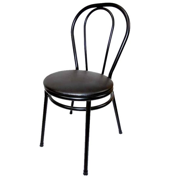 Silla bar Bistrot metálica asiento acolchado-Z052178084