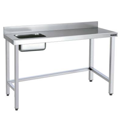 Distform- Mesa de trabajo con cubeta acero inoxidable fondo 700 (Varias Medidas)