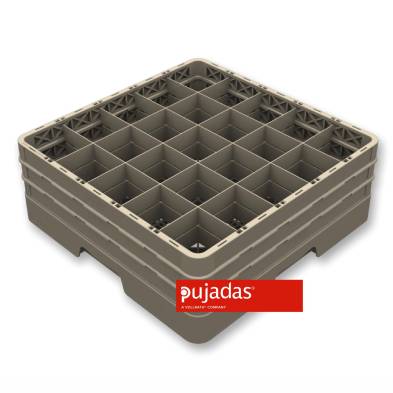 Pujadas- Cesta lavado vasos y copas 50x50 25 compartimentos