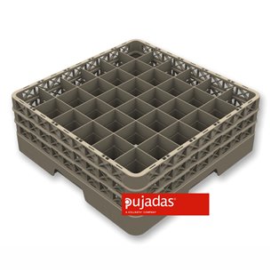 Pujadas- Cesta lavado vasos y copas 50x50 36 compartimentos