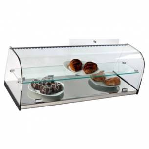 Vitrina sin frío sobremostrador color plata VCLP-100 2 PISOS