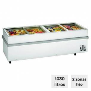 EUROFRED- Isla de congelación tapa cristal corredera EUROFRED 1100 CHV/V