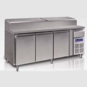 EUROFRED- Bajomostrador para bandejas GN 1/3 de 3 puertas SH 3700