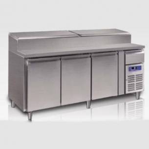 EUROFRED- Mesa fría para ensaladas con bandejas GN 1/3 SH 3800 - 3 puertas