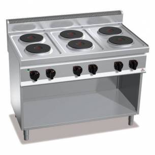 Cocina BERTOS 6 fuegos eléctrica con pie