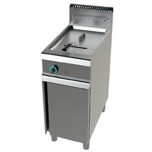 Junex- Freidora a gas industrial 1 cuba limpia de 17 litros con 16Kw Serie 700 JUNEX con medidas 400x730x900h mm FG7N117