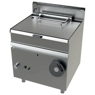 Junex- Sartén basculante a gas 12Kw fondo cuba en acero inoxidable AISI-304 Serie 700 JUNEX con medidas 800x730x900h mm FD7N050