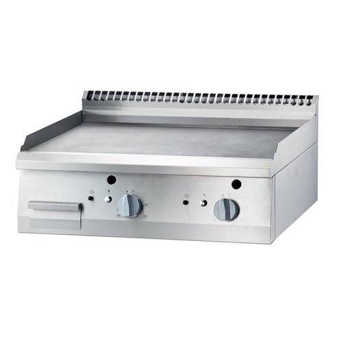 STALGAST- Fry top a gas acero rectificado sobremesa placa lisa 800x700x250h mm 13Kw STALGAST