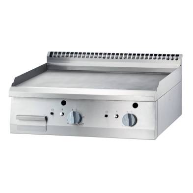 STALGAST- Fry top a gas acero rectificado sobremesa placa lisa 800x700x250h mm 13Kw STALGAST