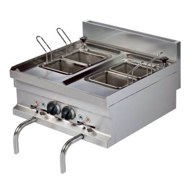 Arisco- Cocedor de pasta eléctrico sobremesa 14+14 litros 3+3 kw 600x600x265h mm EMH606 ARISCO