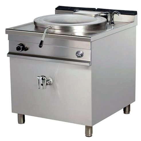 Marmita a gas 100 litros calentamiento indirecto 19,5kw 800x900x900h mm GBP100I Línea Estambul