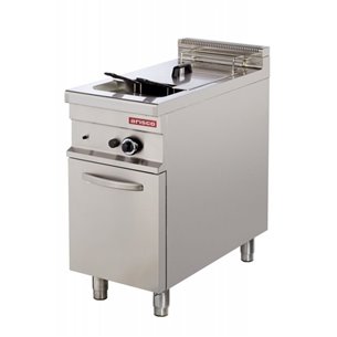 Freidora a gas 1 cuba 20 litros de aceite 15kw 425x900x900h mm GF912 Línea Estambul