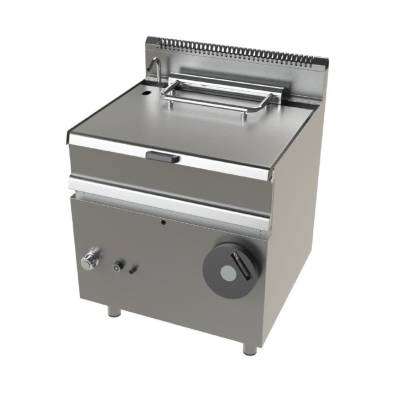 Sartén basculante a gas 12Kw fondo cuba en acero suave Serie 700 JUNEX con medidas 800x730x900h mm FD7N050F