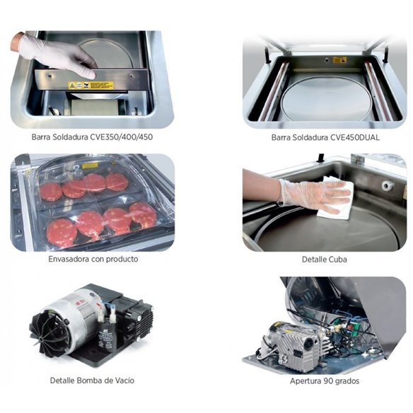 Clima Hosteleria- Envasadora al Vacío de Campana Sobremesa DOBLE Barra soldadura 450 mm CHE50DUAL