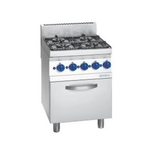 Cocina a gas 4 fuegos con horno eléctrico Snack 650 SCGHE-60 E EDENOX