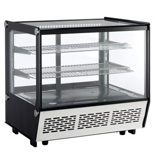 Expositor Refrigerado 4 Caras 98 litros Negro de 447x400x1199h mm Línea Pekín XC98L-N
