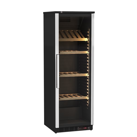 Clima Hosteleria- Armario Cava de Vino 72 botellas con 4 ESTANTES DE MADERA(3 Rectos y 1 Superior inclinado) 620X655X1590h mm...