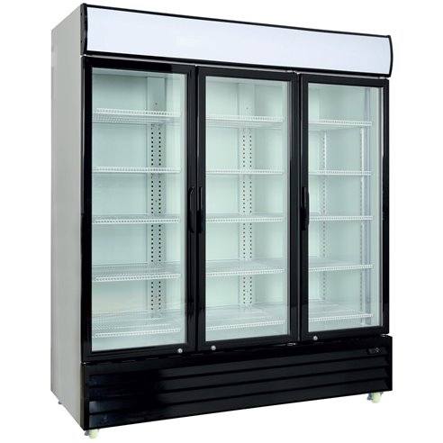 Armario Expositor Refrigerado 1600 litros 3 Puertas Batientes de Vidrio de 1720 x730 x2060h mm CLIMAHOSTELERIA CST1600