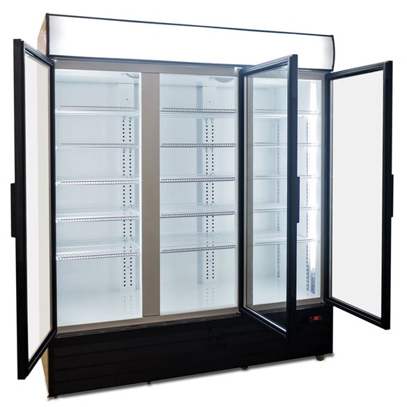 Armario Expositor Refrigerado 1600 litros 3 Puertas Batientes de Vidrio de 1720 x730 x2060h mm CLIMAHOSTELERIA CST1600