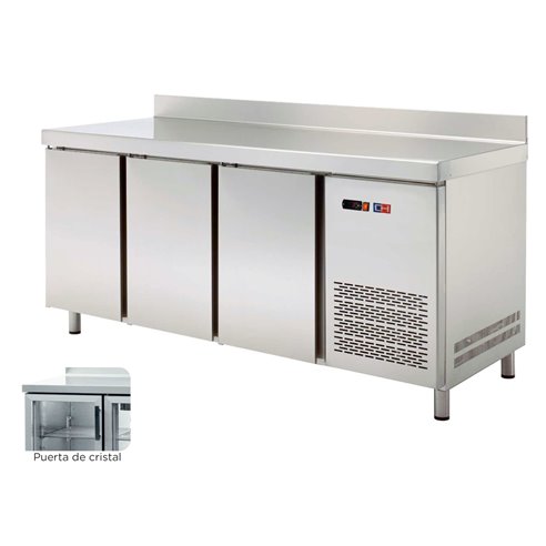 Mesa Snack Refrigerada 2 puertas de Cristal Fondo 600 de 1492 x600 x850h mm CORDOBA MRCH-150V