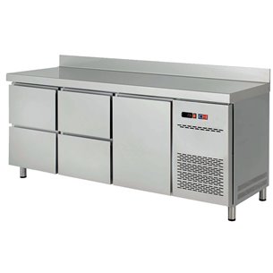 Mesa Snack Refrigerada 4 cajones Fondo 600 de 1492 x600 x850h mm CORDOBA MRCH-150-4-Z070MRCH-150-4