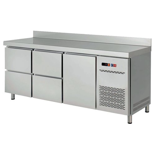 Mesa Snack Refrigerada 4 cajones Fondo 600 de 1492 x600 x850h mm CORDOBA MRCH-150-4