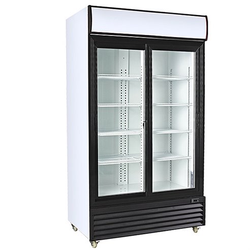 Armario Expositor Refrigerado 1000 litros 2 Puertas Correderas de Vidrio de 1130 x730 x2030h mm CLIMAHOSTELERIA CSD1000S