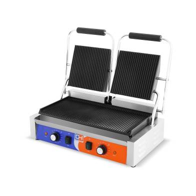 Clima Hosteleria- Grill Eléctrico Doble de 565 x365 x210h mm CLIMAHOSTELERIA PG-813