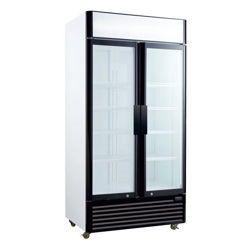 Armario Expositor Refrigerado 800 litros 2 Puertas Batientes de Vidrio de 1000x730x2030h mm CLIMAHOSTELERIA CSD800