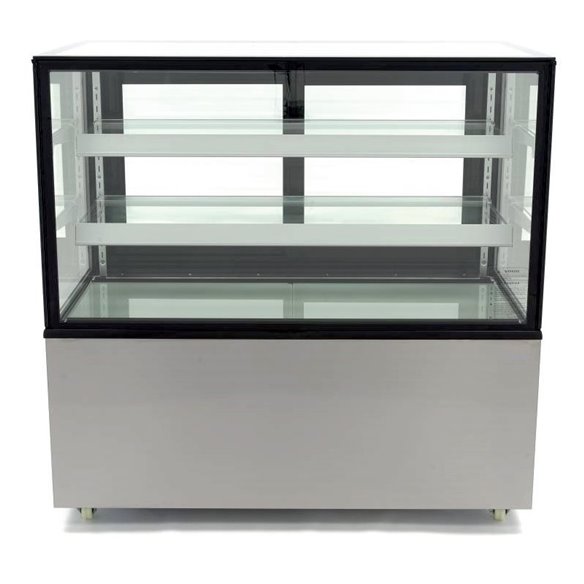 Vitrina Mostrador Refrigerada Ventilada Total Cristal Recto con 2 estantes XC-Z
