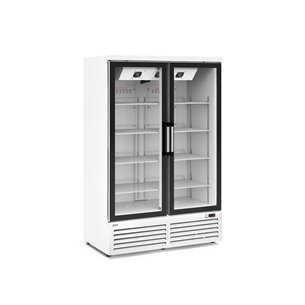 Clima Hosteleria- Expositor Congelación 945 Litros Lacado Blanco 2 Puertas de Cristal 1270x785x20000h mm ACM120PV
