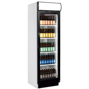 Armario Expositor Refrigerado 1 puerta de cristal con cabezal luminoso EUOFRED CEV425CP-Z0150ITC0168