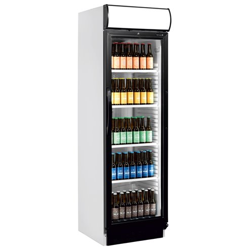 Armario Expositor Refrigerado 1 puerta de cristal con cabezal luminoso EUOFRED CEV425CP-Z0150ITC0168