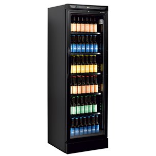 Armario Refrigerado 1 puerta de cristal color NEGRO 595x640x1840h mm Línea VIBORG CEV425-I BLACK