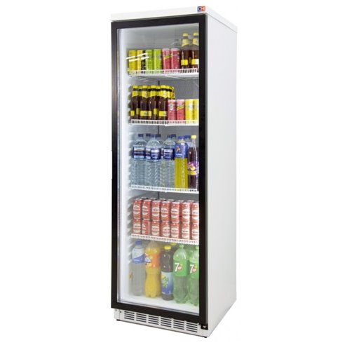 Clima Hosteleria- Armario Expositor Refrigerado 400 litros Puerta de Vidrio de 620 x665 x1850h mm CORDOBA RV300