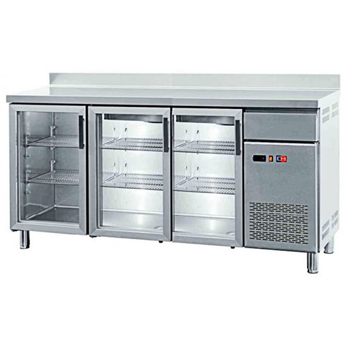 Clima Hosteleria- Frente Mostrador Refrigerado con Puertas de Vidrio 3 puertas FMCH-200V