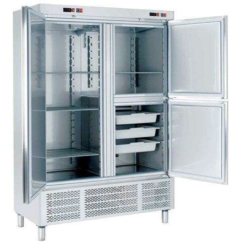 Clima Hosteleria- Armario Snack Refrigerado 1 Puerta + 2 Puertas medias Fondo 726 CORDOBA ARCH-1203