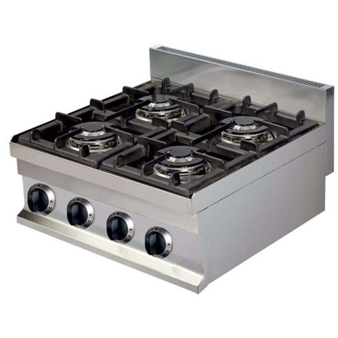 Arisco- Cocina a gas sobremesa 4 fuegos 4x3,6kw 600x600x265h mm GC606 Línea Estambul