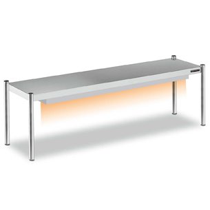 Luz de aço inoxidável da prateleira de mesa e calor halógeno