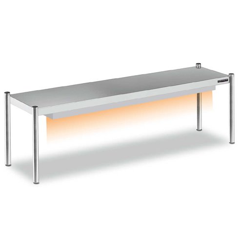 Distform- Estante de sobremesa acero inoxidable luz y calor halógeno