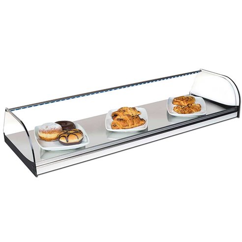 Vitrina neutra cristal curvo 1 piso INOX VC-Z030INOX VC